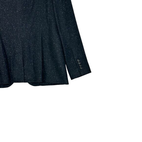 Talbots Collection Gray Black Speckled Wool Blazer | Size 14 - Picture 6 of 8